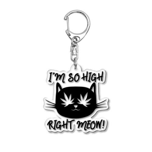 I'm so high right meow 🐱 Acrylic Key Chain