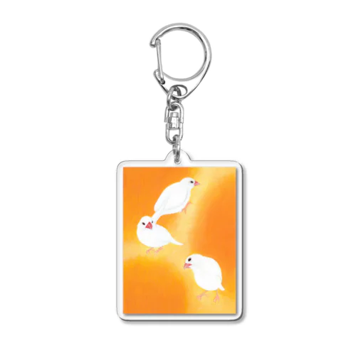 文鳥『灯』 Acrylic Key Chain