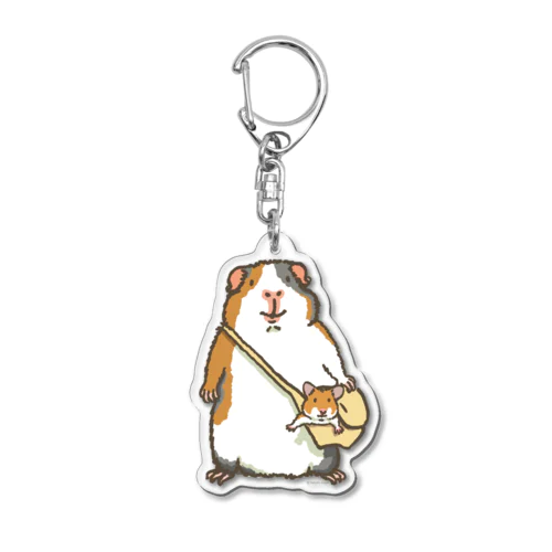 モルとハムのお出かけ Acrylic Key Chain