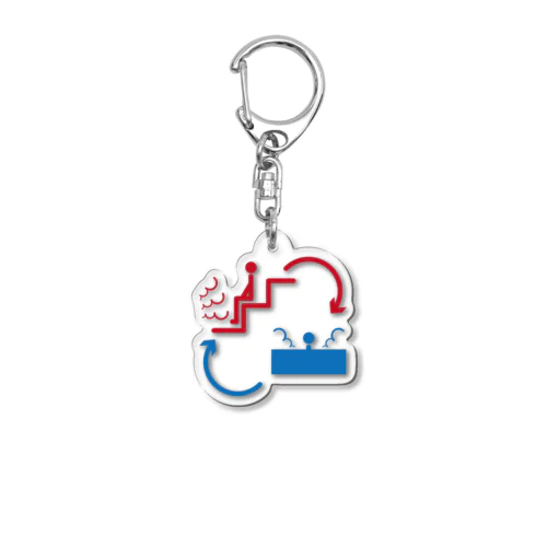 ピクトグラム風サウナ Acrylic Key Chain