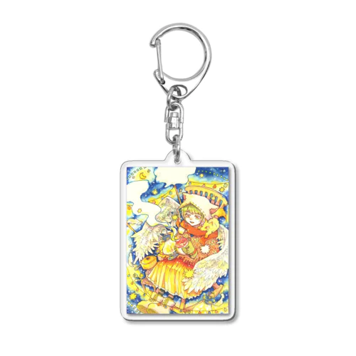 星空のキャンプタイム Acrylic Key Chain