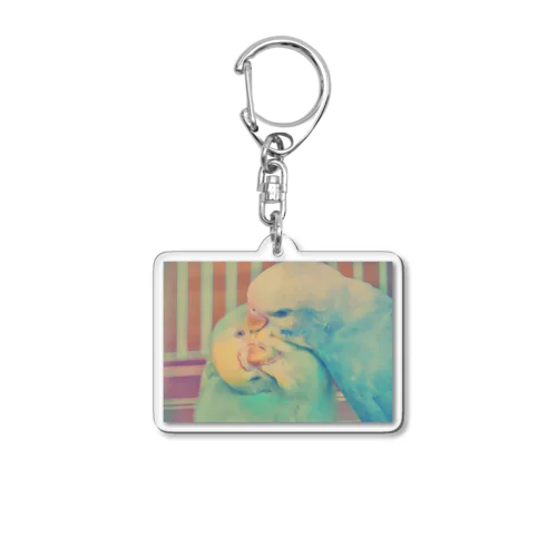 仲良しインコさん Acrylic Key Chain