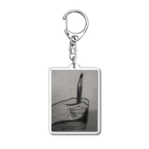 鉛筆を持つ手 Acrylic Key Chain