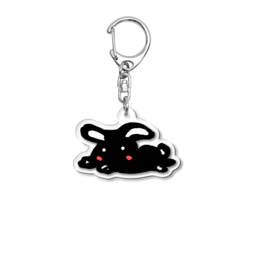 ダラダラくろうさ Acrylic Key Chain