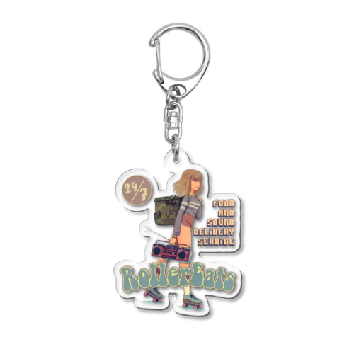 "ROLLER EATS" Acrylic Key Chain