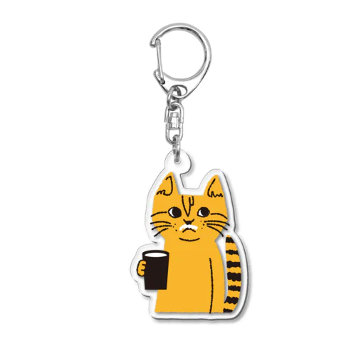 トラネコしまお、milk最高 Acrylic Key Chain