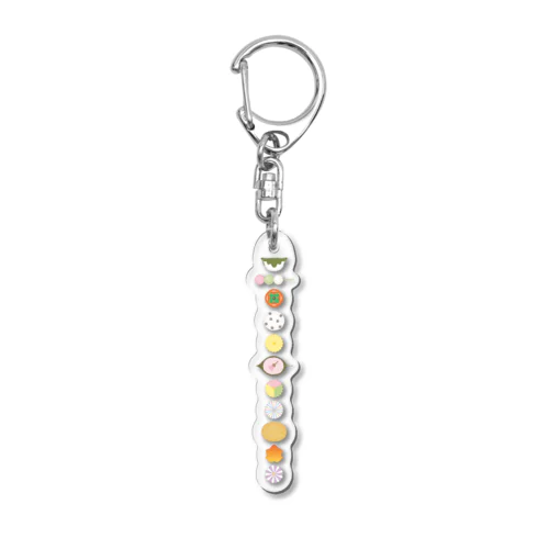 やさしい色合いの和菓子のセット Acrylic Key Chain