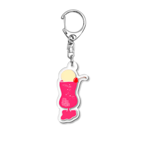 クリームソーダ/ぴんく Acrylic Key Chain