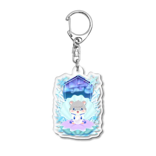 氷と真珠と吹雪くん Acrylic Key Chain