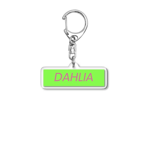 DAHLIA LOGO GREEN&PINK Acrylic Key Chain