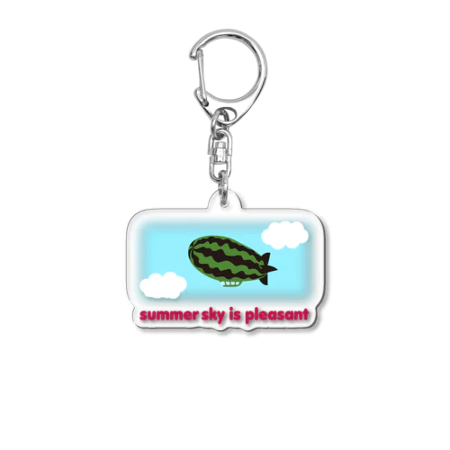 スイカ飛行船 Acrylic Key Chain