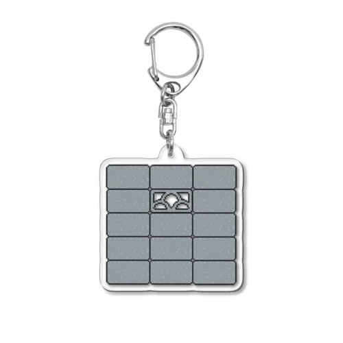 ブロック塀2 ドット絵　short Acrylic Key Chain