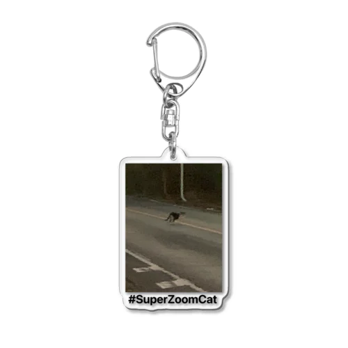 SuperZoomCat 文字入り差分 Acrylic Key Chain