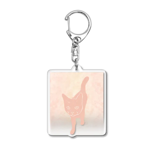 ねこ　自分の言うとおり Acrylic Key Chain