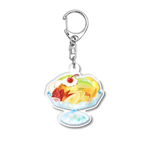 純喫茶ブルーラビット　プリンアラモード(正面) Acrylic Key Chain