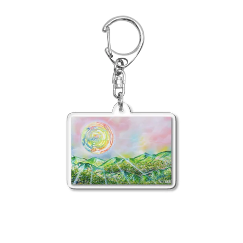 マーブル模様の太陽 Acrylic Key Chain