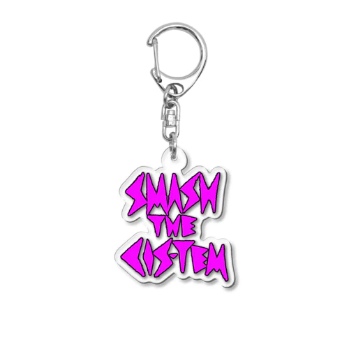 SMASH THE CIS-TEM ピンク Acrylic Key Chain