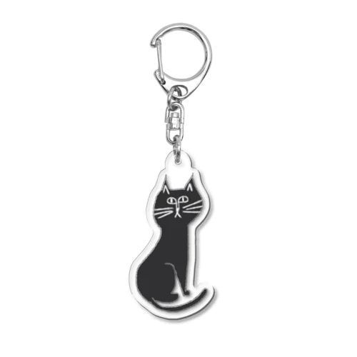 黒猫 Acrylic Key Chain