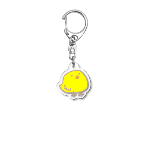 見上げるひよこ Acrylic Key Chain