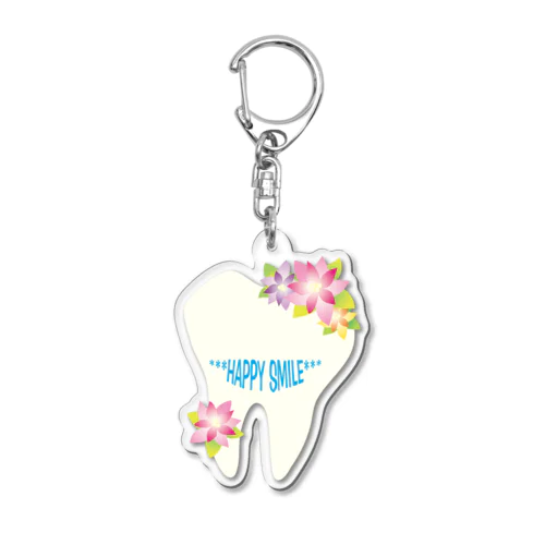 Happy Smile Acrylic Key Chain