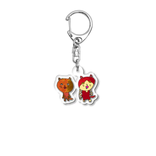 さびねこはちわれ Acrylic Key Chain