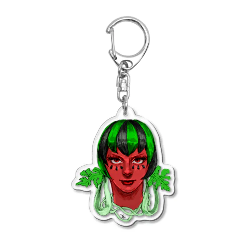 スイカ女 Acrylic Key Chain