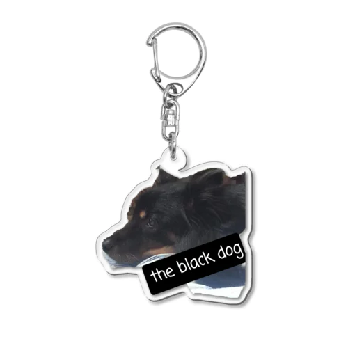 The black dog Acrylic Key Chain