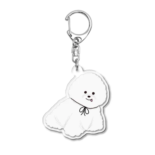 ふわもこ犬ビションフリーゼ Acrylic Key Chain