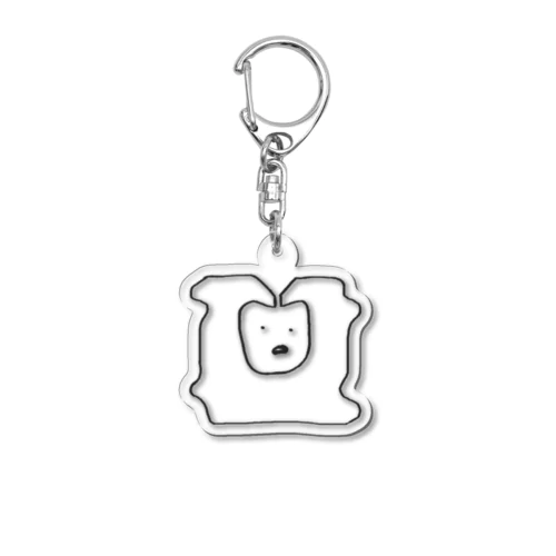 パンの袋をとじるアレ犬 Acrylic Key Chain