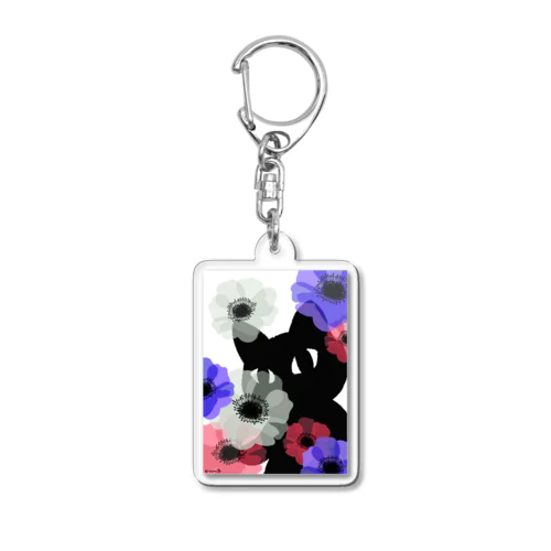 アネモネねこ Acrylic Key Chain