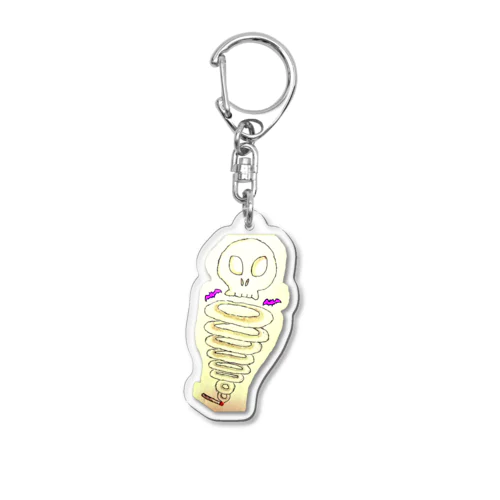 がいこつけむりん　オレンジ Acrylic Key Chain