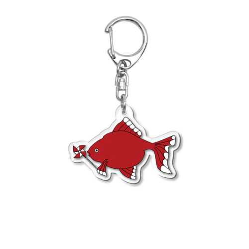 風車赤金魚 Acrylic Key Chain