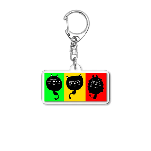 しんごうからーねこちん Acrylic Key Chain