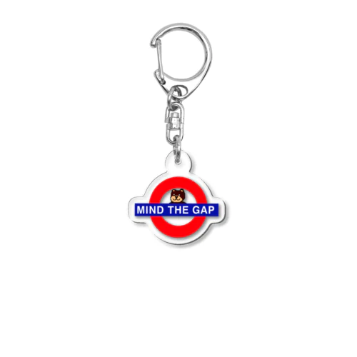 MIND THE GAP -ドットくまさん- Acrylic Key Chain