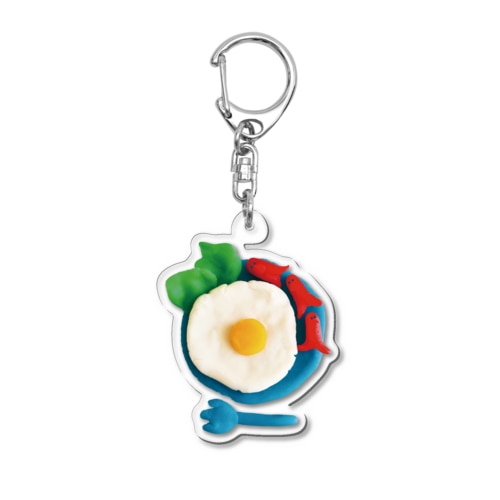 目玉焼き　粘土製 Acrylic Key Chain