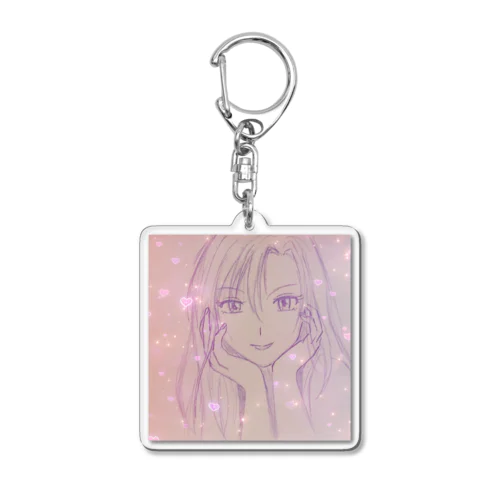 ハートキラキラ、アマネさん Acrylic Key Chain