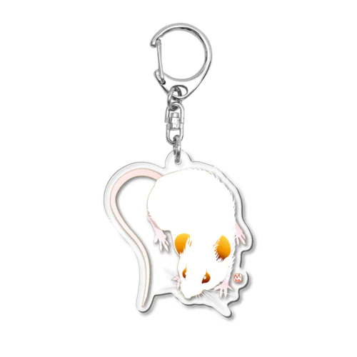 《goods-02》40_福白ねずみ Acrylic Key Chain