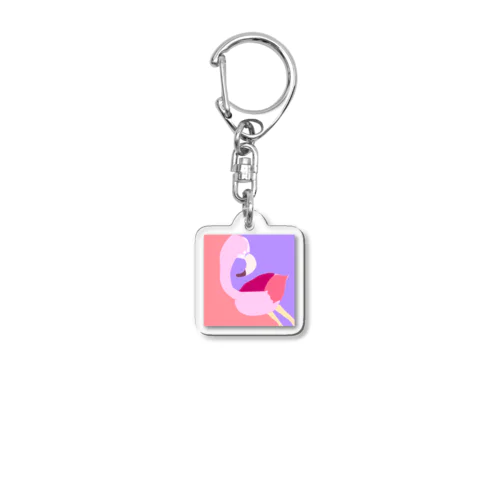 フラミンゴ ピンクカラー Acrylic Key Chain