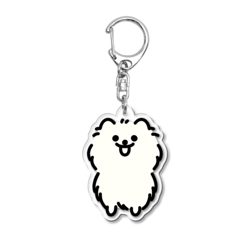 ふわふわのポメラニアン  Acrylic Key Chain