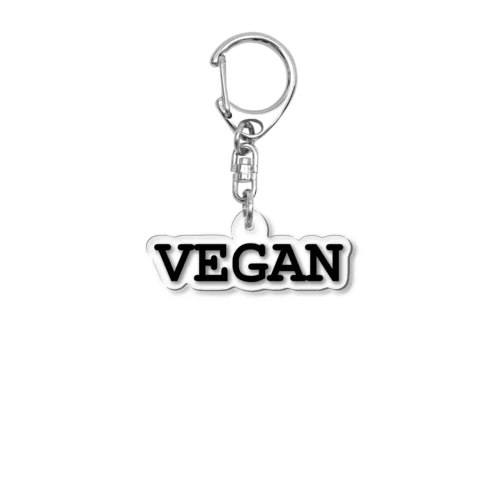 VEGANロゴ（黒） アクリルキーホルダー