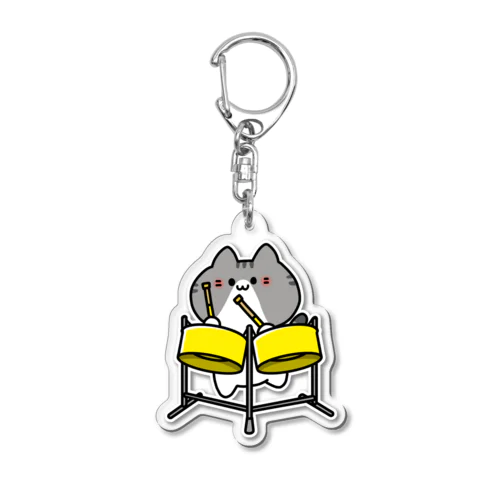 ダブルセカンドパンねこ Acrylic Key Chain