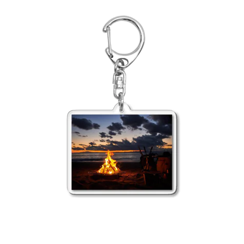 Warm fire and calm sea Acrylic Key Chain