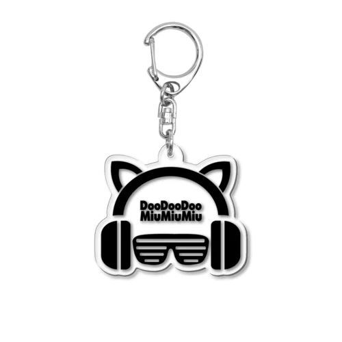 猫耳ヘッドフフォンロゴ Acrylic Key Chain