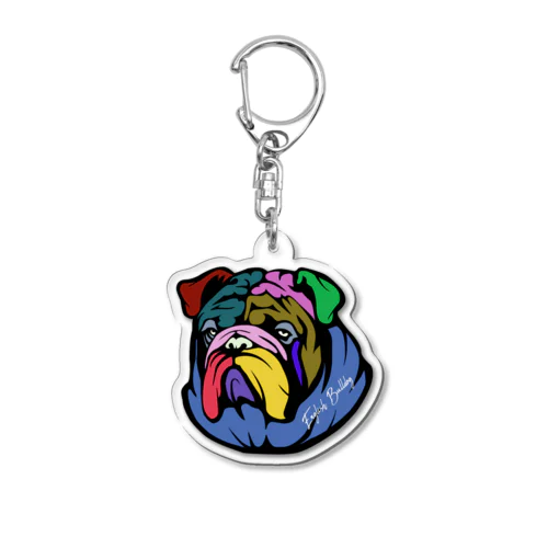 BULLDOG Acrylic Key Chain