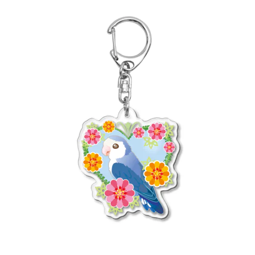 お花リースバイオレットチェリー Acrylic Key Chain