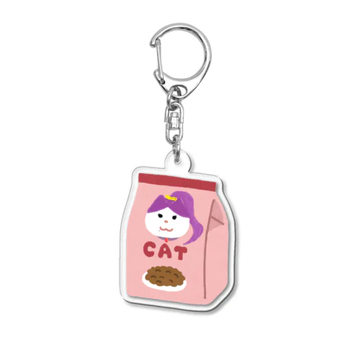 ぬこはグルメ Acrylic Key Chain