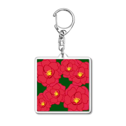 山茶花(サザンカ) Acrylic Key Chain