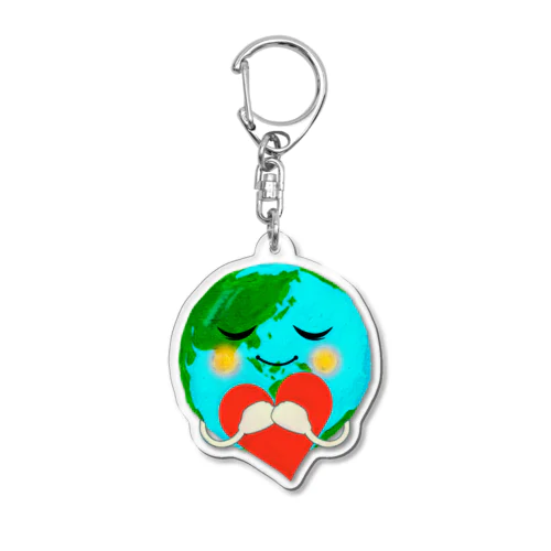 エコな地球に感謝して Acrylic Key Chain