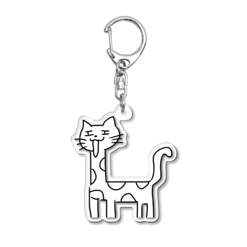 きりん猫　缶バッジ Acrylic Key Chain