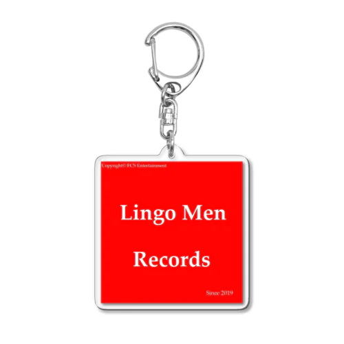 Lingo Men Records etc Acrylic Key Chain